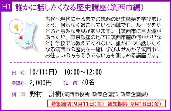 H1筑西の歴史