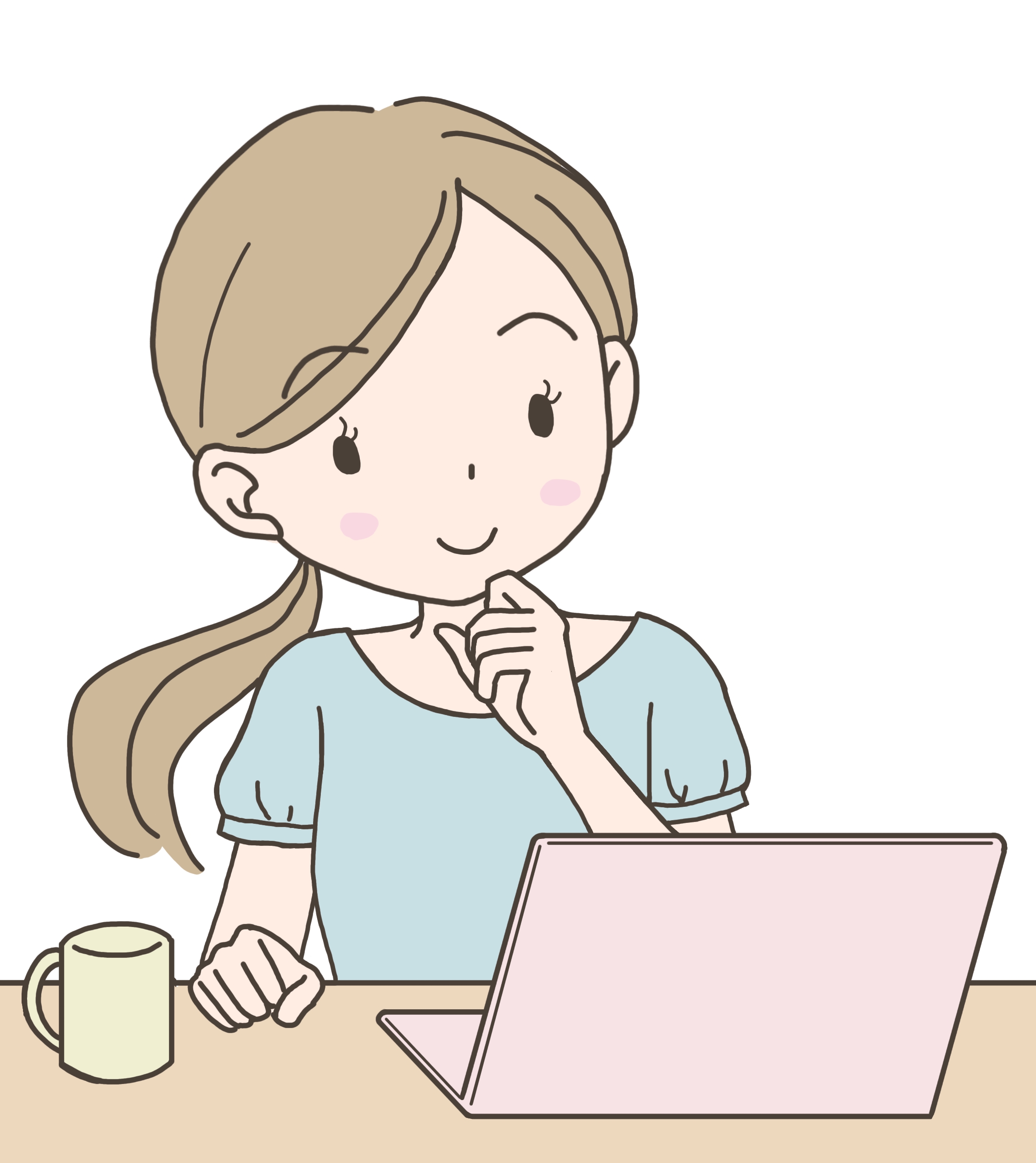 パソコンと女性